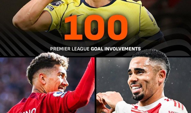 开云体育-里沙利松英超生涯已参与100球，成巴西球员第三人